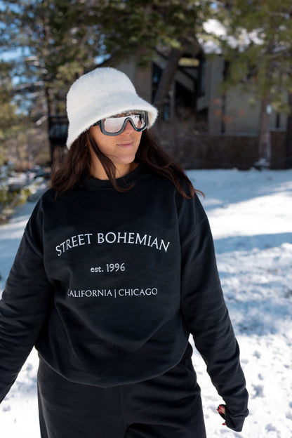 Vintage Black Oversized Crewneck