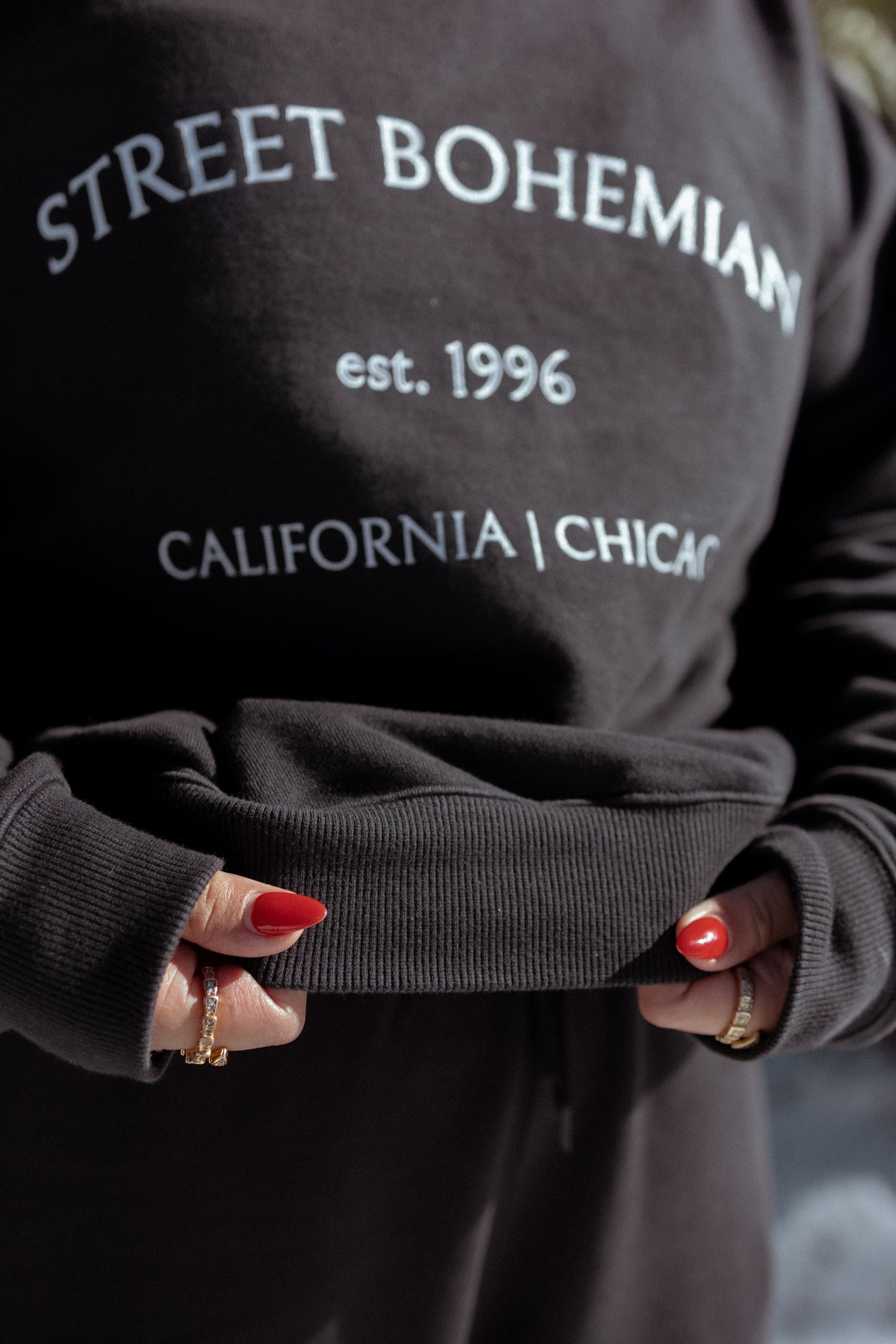 Vintage Black Oversized Crewneck