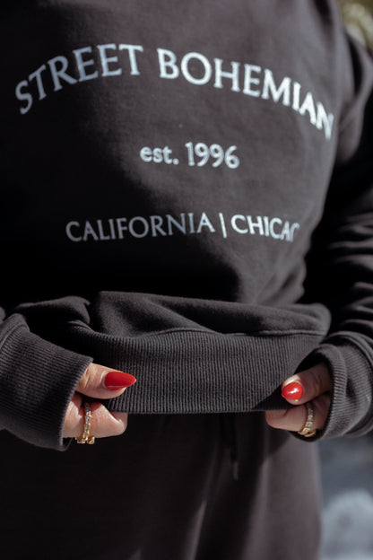 Vintage Black Oversized Crewneck