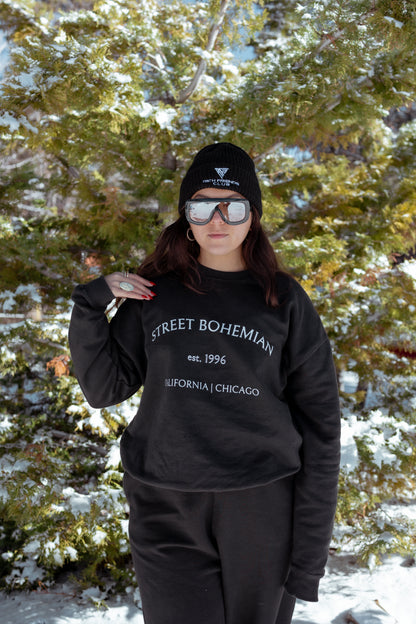 Vintage Black Oversized Crewneck