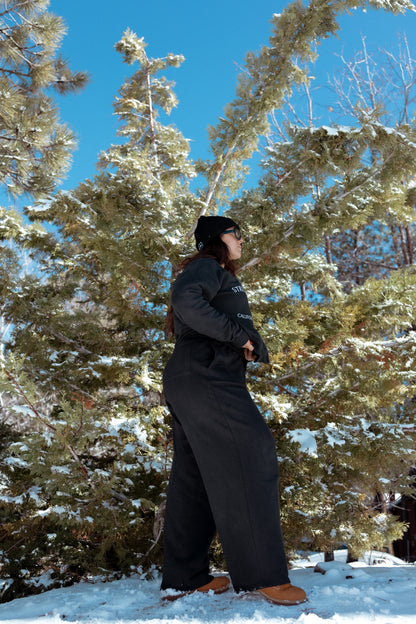 Vintage Black Straight-Leg Baggy Sweats