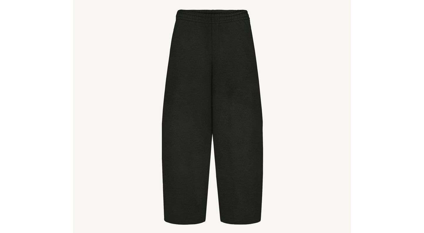 Vintage Black Straight-Leg Baggy Sweats